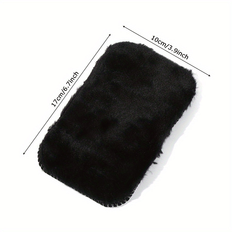 Plush Shoe Polishing Glove Set with Soft Faux Wool and Polyester for Shoe Care