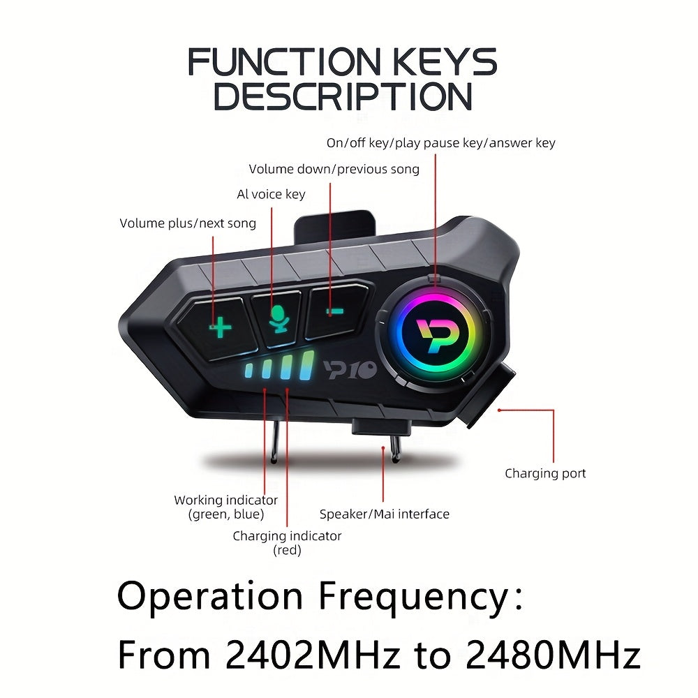 Wireless Motorcycle Helmet Headphones Bluetooth Stereo Music Speaker