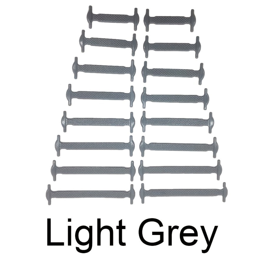 16pcs High Elastic Silicone Lazy Shoelaces for Sneakers, No-Tie, Convenient