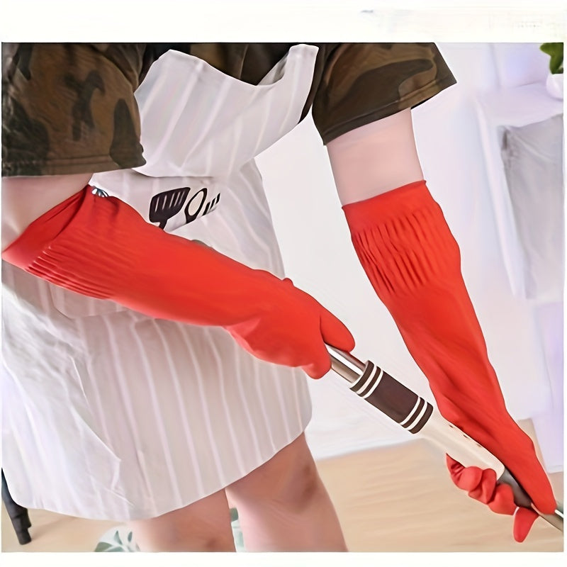 "Qo'shimcha Uzun Og'ir Duty Qopqoqi - Oshxona va Hammom Tozalash uchun Mashhur Tanlov, Suvga Bardoshli va Kiymaga Qarshi, Kukunsiz Silikon Materialdan Yasalgan"