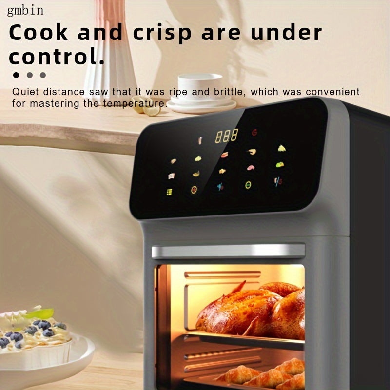 Электрическая духовка-фритюрница с воздушным нагревом 9л 1350Вт с прозрачным окном для приготовления и материалом ABS