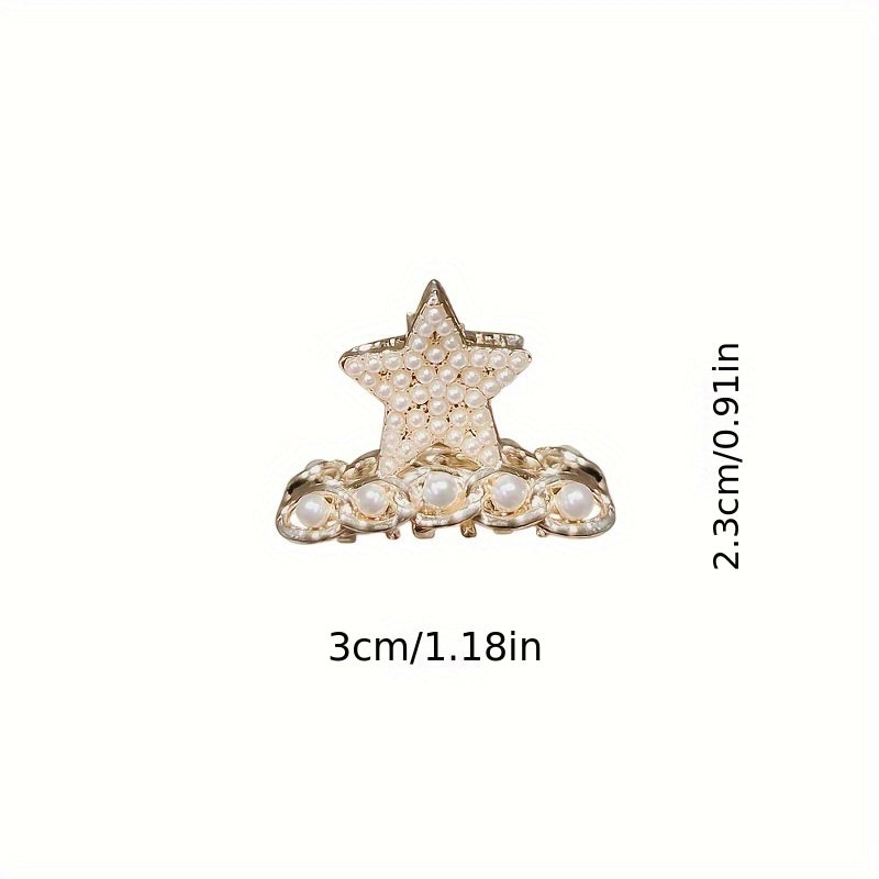 Set of 6 Small Pearl Hair Clips for Women Stylish Hair Accessories