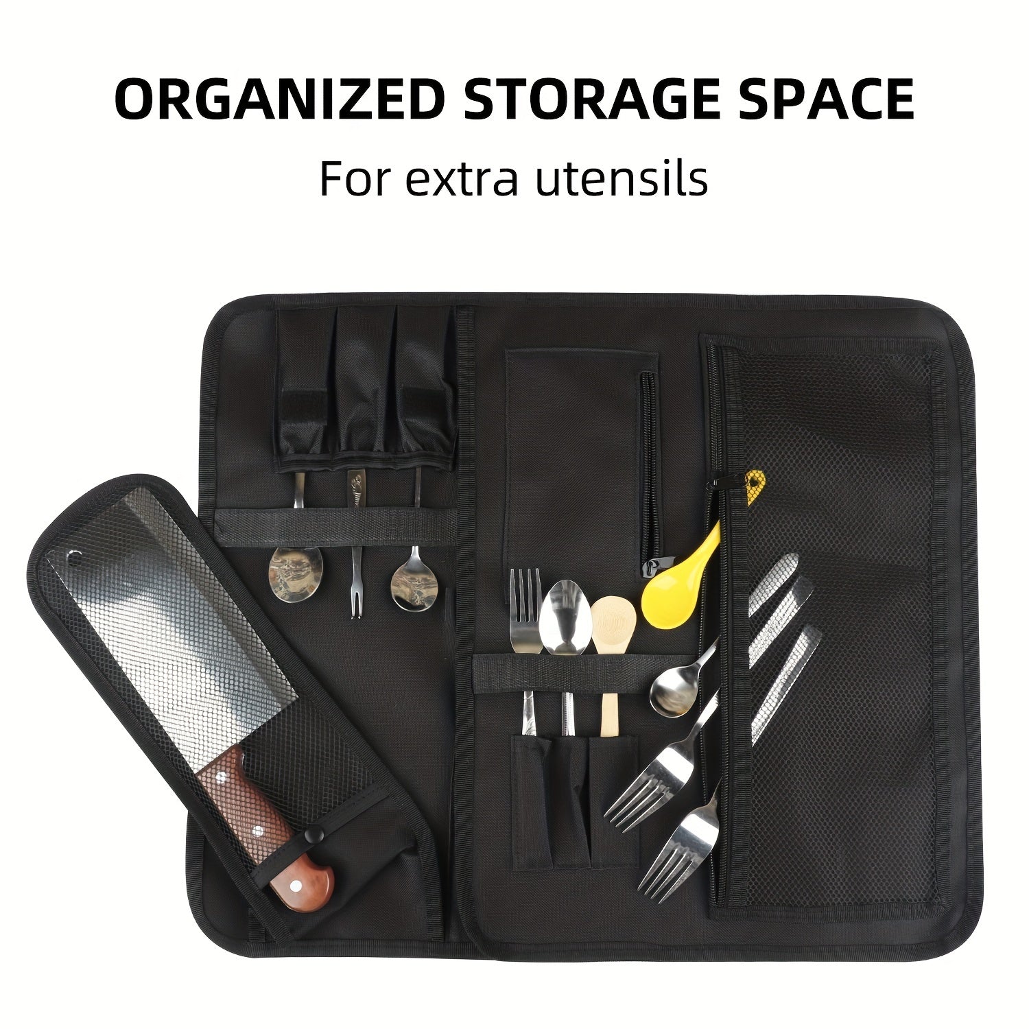 Bolsa impermeable para cuchillos de chef con estuche enrollable duradero para almacenamiento en cocina y viajes