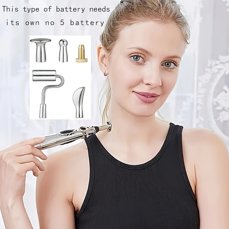 Bolígrafo de masaje eléctrico con pantalla digital y 9 modos para aliviar la espalda, la cintura y las piernas