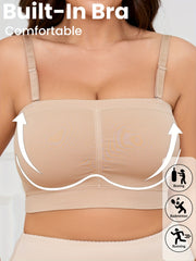 Women's Seamless Double-Layer Sports Bra with Removable Pads Yoga Gym