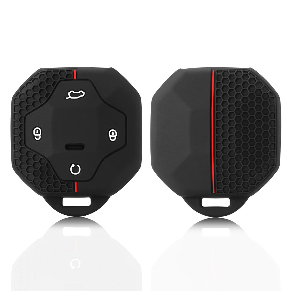 Car Key Fob Cover Silicone Full Cover Holder With Chain for Vehicle Auto Accessories