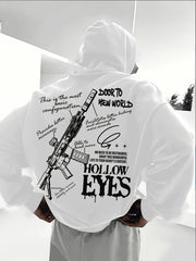 Мужская повседневная толстовка с длинным рукавом, на шнурке, из трикотажа из полиэстера, осень-зима