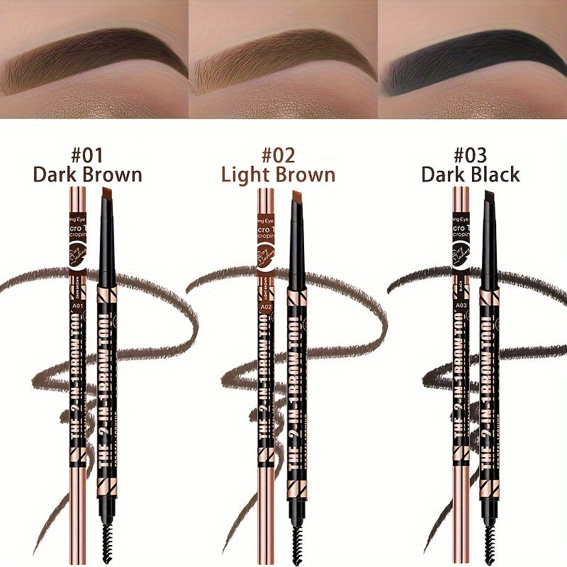 Женский карандаш для бровей водостойкий, двухсторонний, стойкий, легкий в нанесении