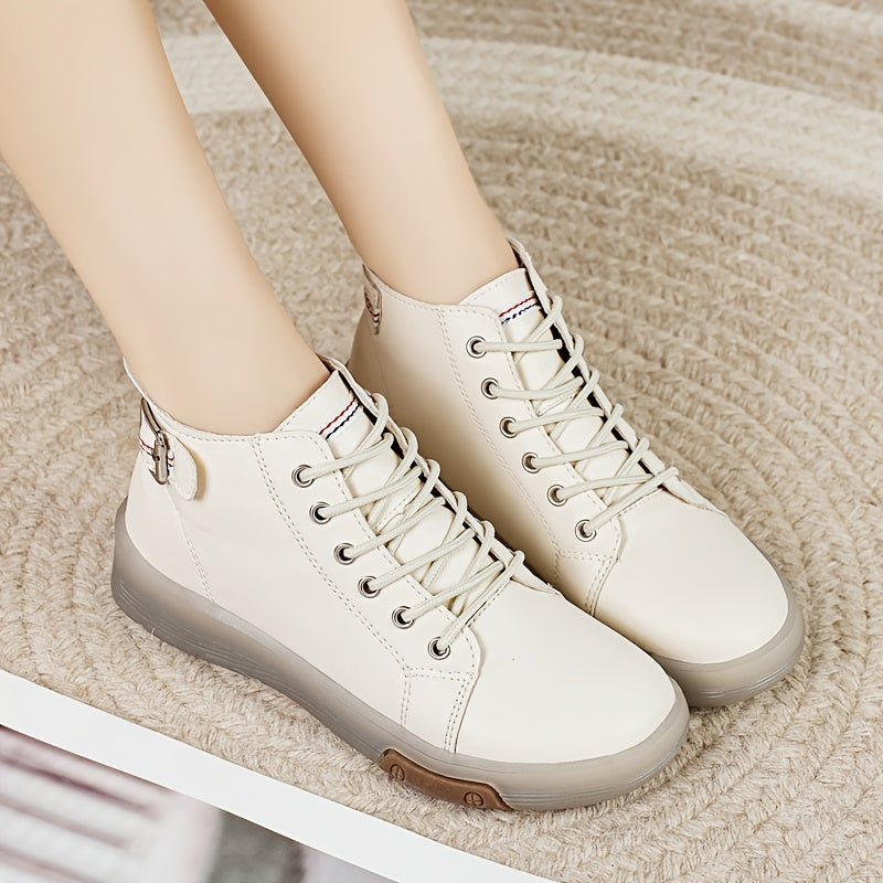 Women's Ankle Booties Solid Color Breathable Non-Slip All-Season Comfortable