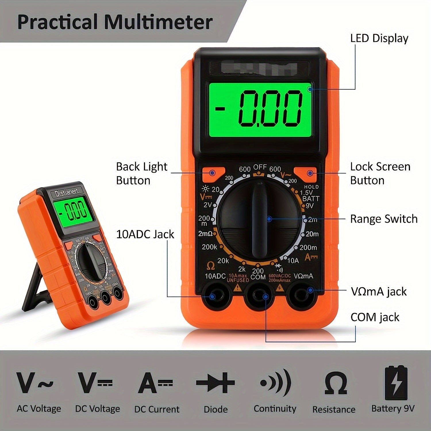 Digital Multimeter and Soldering Kit with Adjustable Temperature for DIY Repair