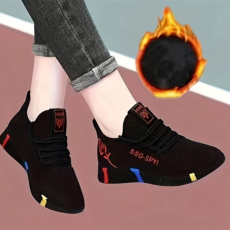 Women's Slip-On Sneakers Breathable Fabric Casual Shoes Low-Top Comfortable