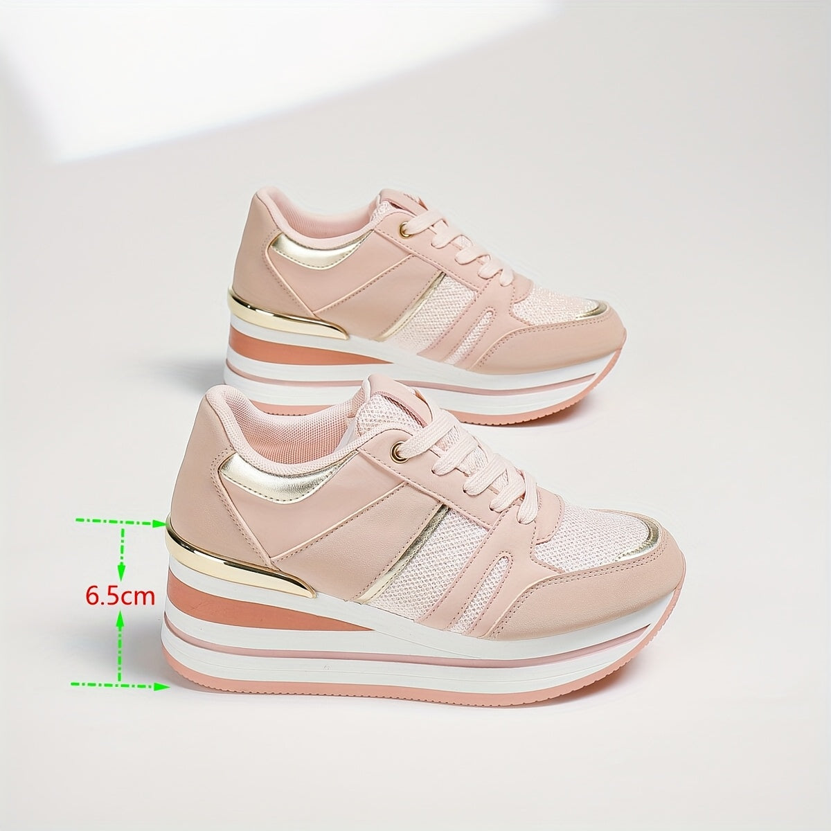 Women's Wedge Platform Sneakers, Running Shoes, Spring Autumn Casual