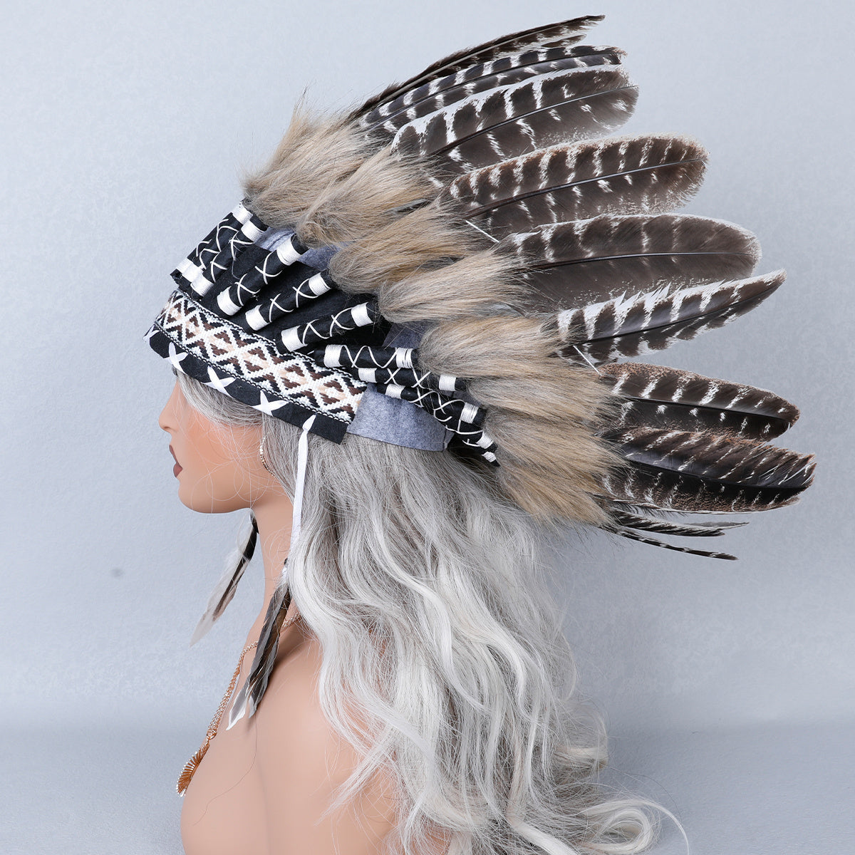 Faux Feather Headband Boho Chic Tribal Style Hair Accessory for Women