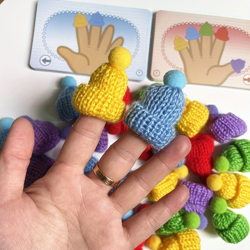 Educational Toy for Kids Age 3+ Finger Toy for Hand Training Color Recognition Crochet Texture