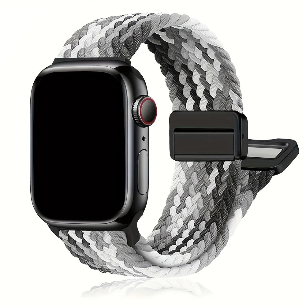 Nylon Watch Band for Apple Watch Ultra Series 2/1 Compatible with Series 10-3 38mm-49mm Magnetic Buckle