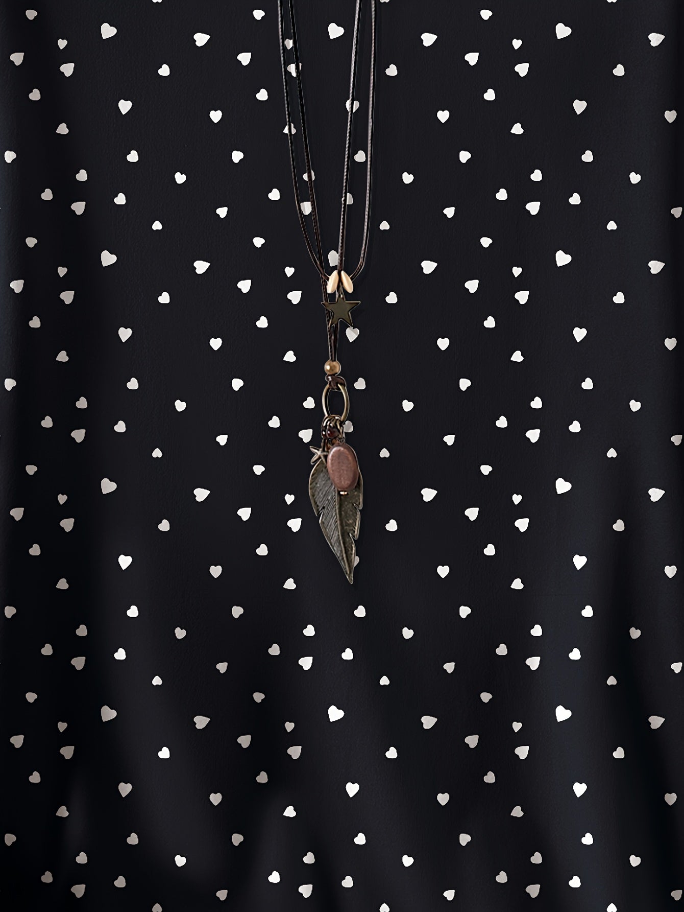 Plus Size Heart Print Casual T-Shirt for Women Polyester All Over Print