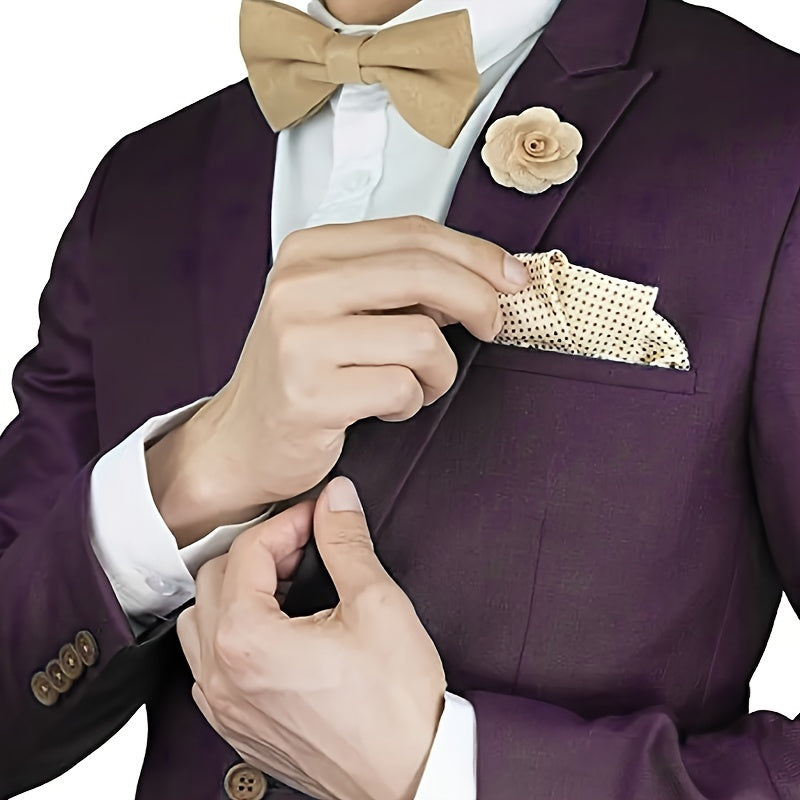 Set of 12 Fabric Flower Brooches in Assorted Colors for Women's and Men's Suit Accessories