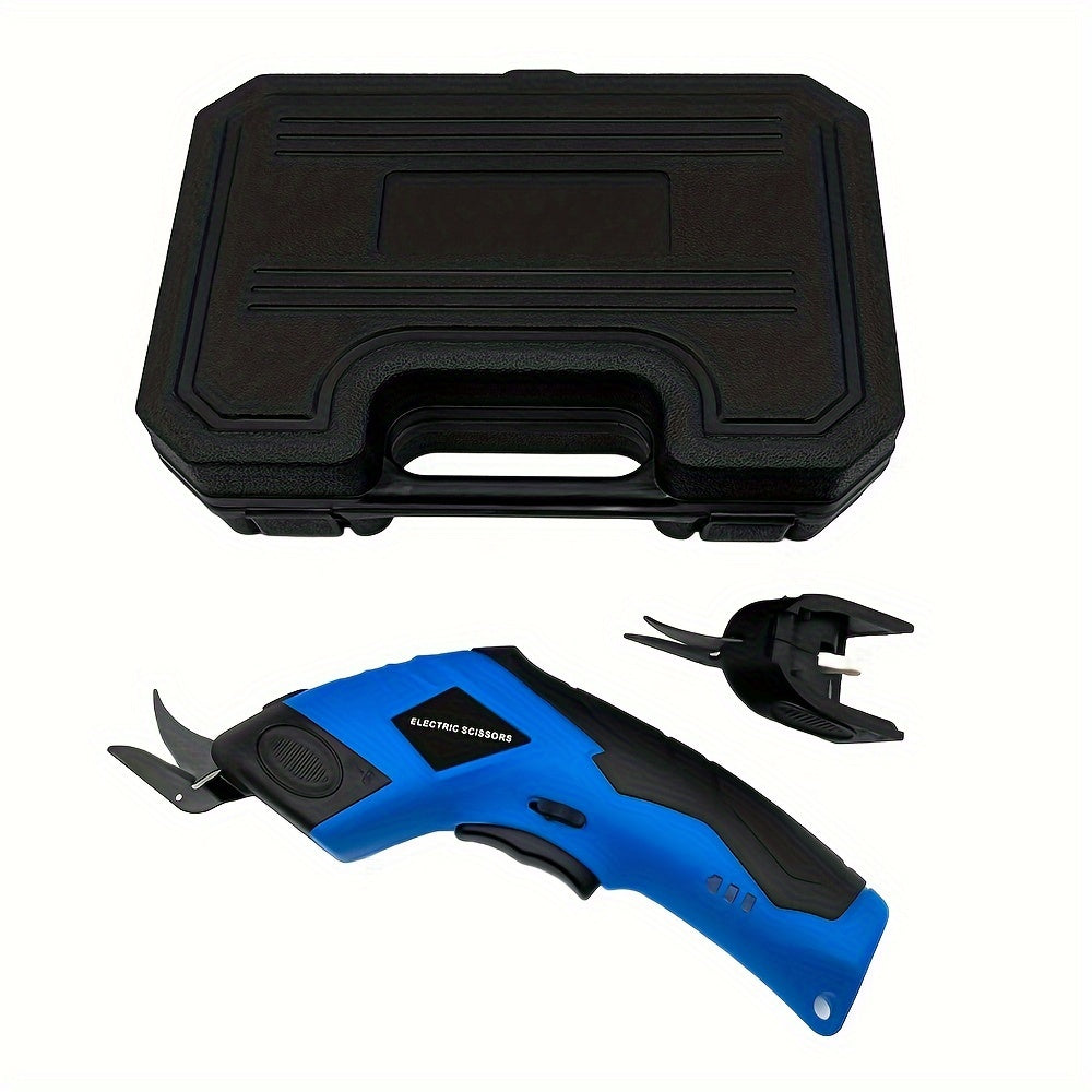 Tijeras eléctricas recargables para tela, cuero, alfombra y papel con 2 hojas