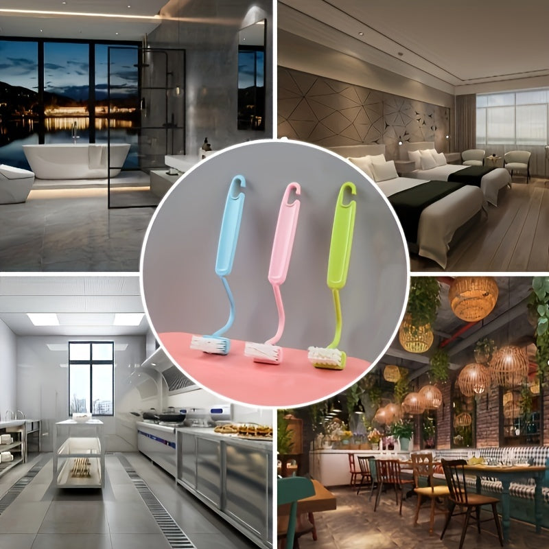 V-Shaped 3-Piece Toilet Brush Set Wall Mount No Dead Corner Cleaning Bathroom Tool