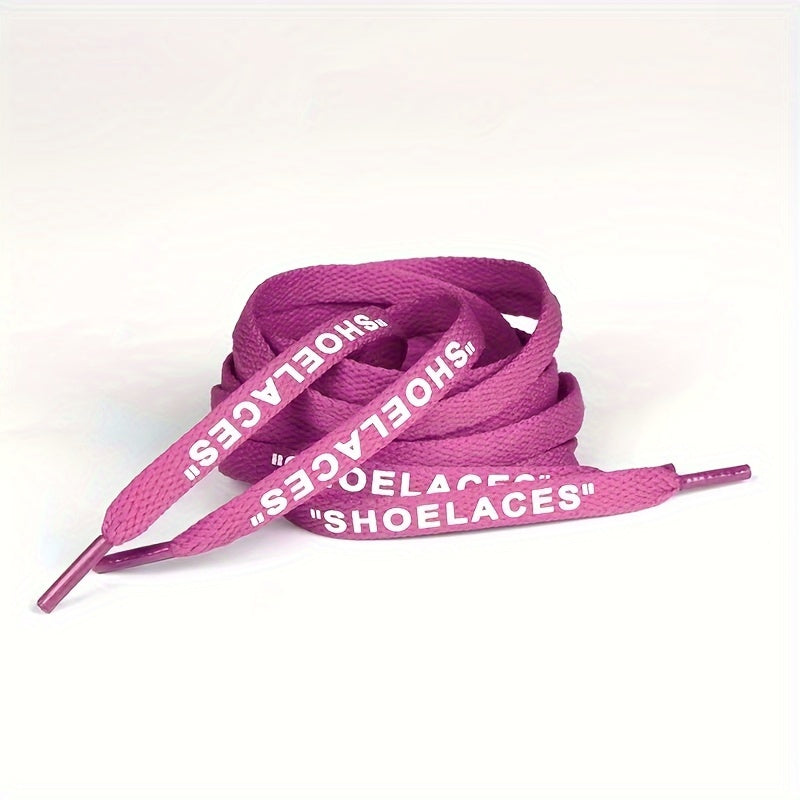 Unisex Polyester Sports Shoe Laces Flat Replacement 7 Colors 100cm-140cm