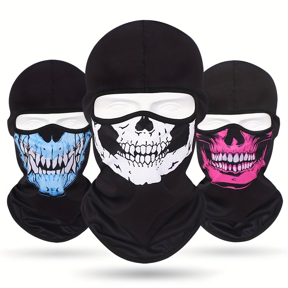 Full Face 3D Anime Skull Balaclava Ski Mask for Men and Women for Cycling Skiing and Outdoor Sports