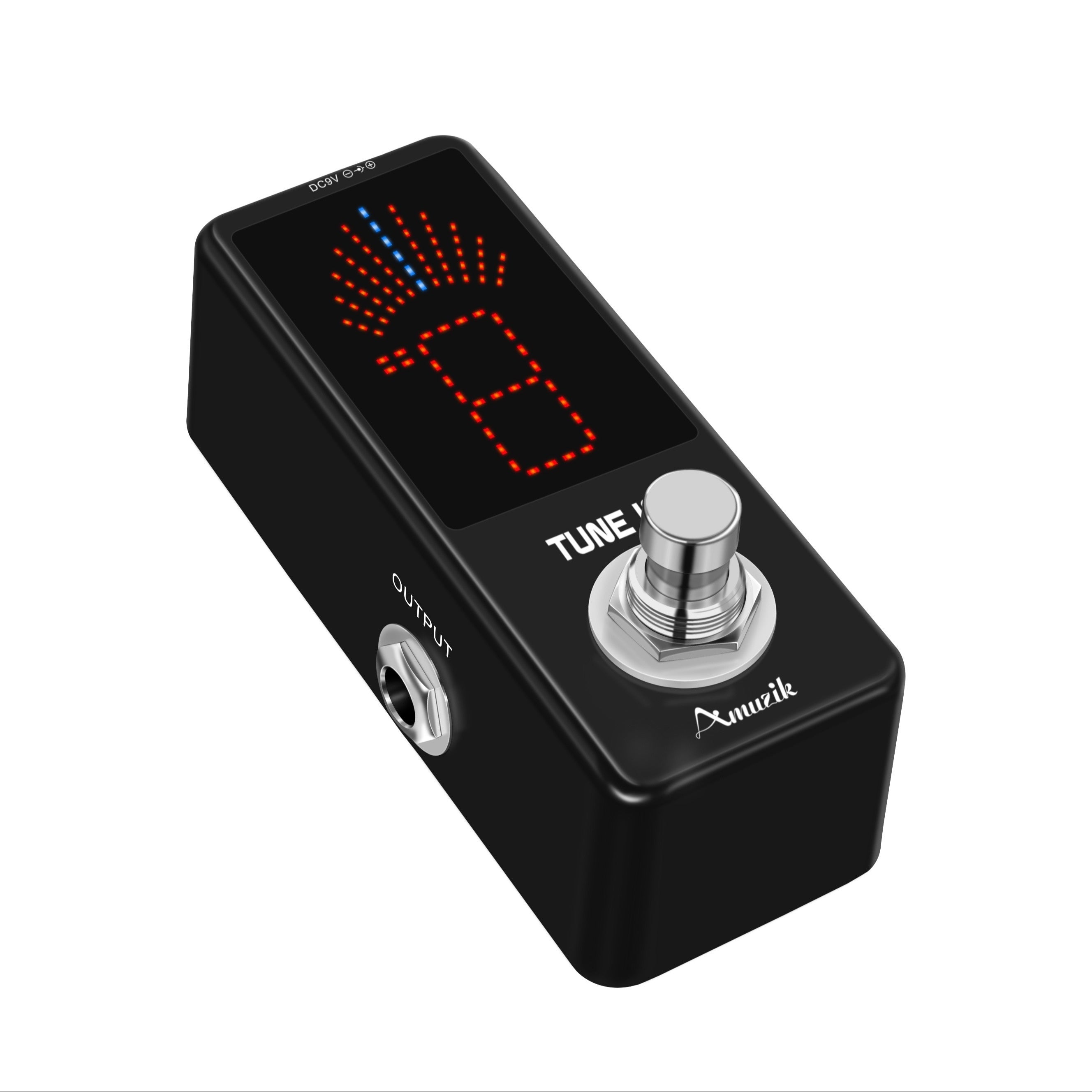 Chromatic Guitar Tuner Pedal with True Bypass and ±1 Cent Accuracy for Electric Guitar and Bass