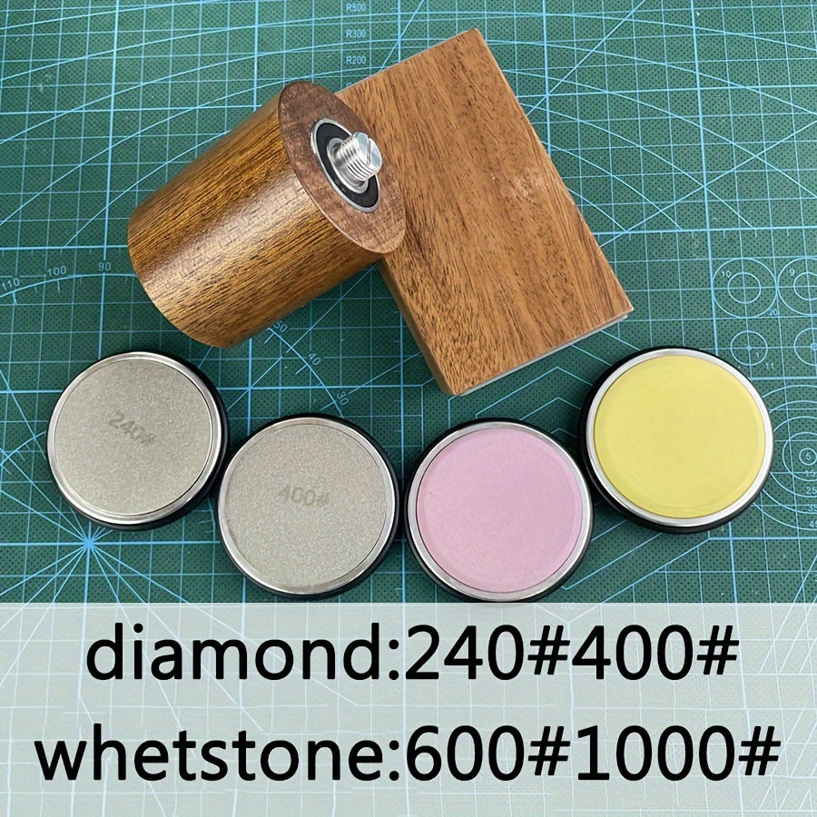 Magnitli asos bilan Premium Rolling Knife Sharpener Kit - Olmos bilan qattiqlashtiruvchi toshlar, aniqlik bilan kesish uchun 15 va 20 daraja burchaklar - Uy oshxonalari va ochiq havoda foydalanish uchun mukammal.