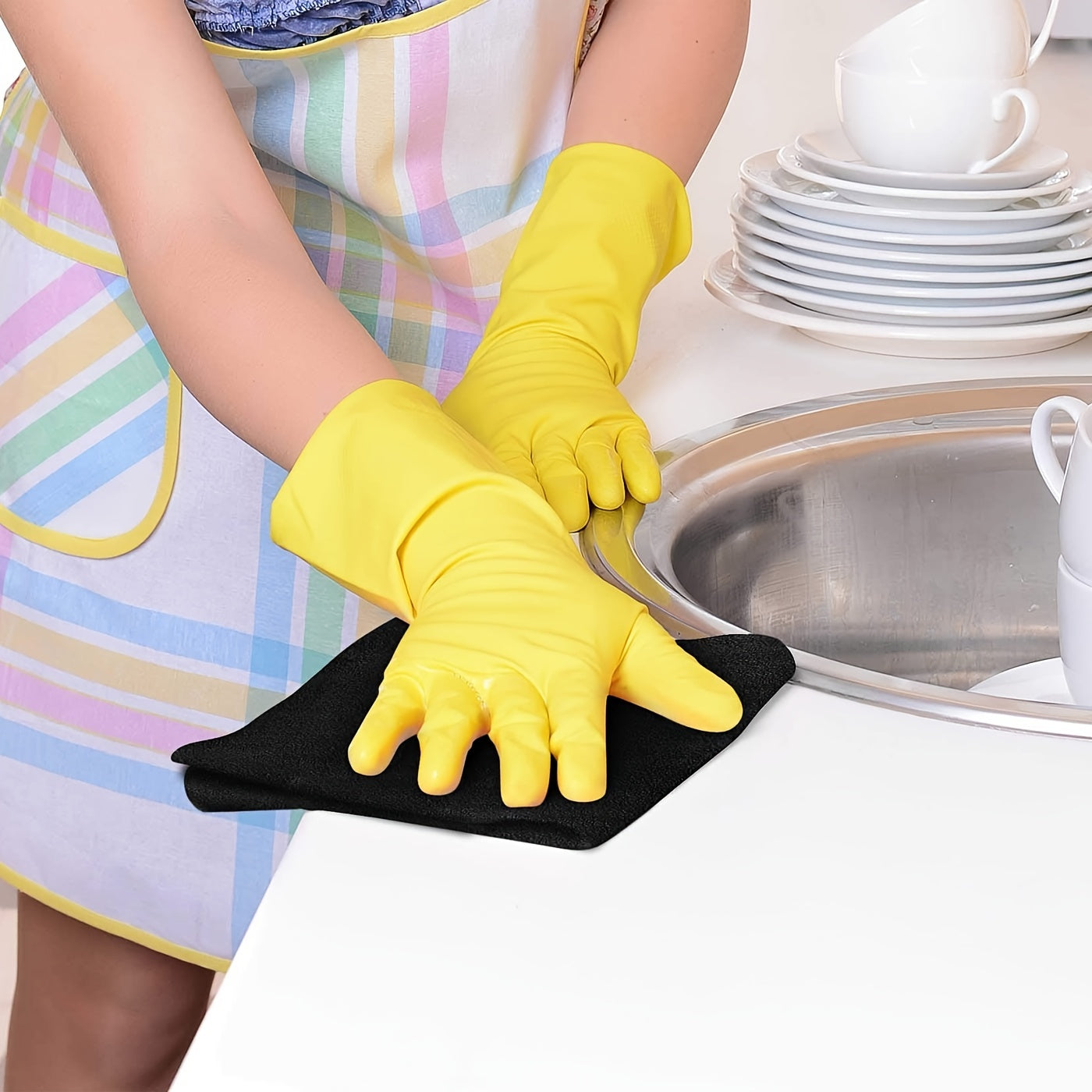 6/12 Pack Cotton Wash Cloths Square Soft Absorbent Towels Black 30.48cm