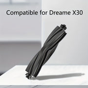 Совместимые запасные части для роботизированной пылесосы Dreame X30 Pro Plus/X30 Pro Super, включая резиновые/боковые щетки, крышку, фильтр, тряпку для влажной уборки и мешок для пыли. Эти детали изготовлены из пластика.