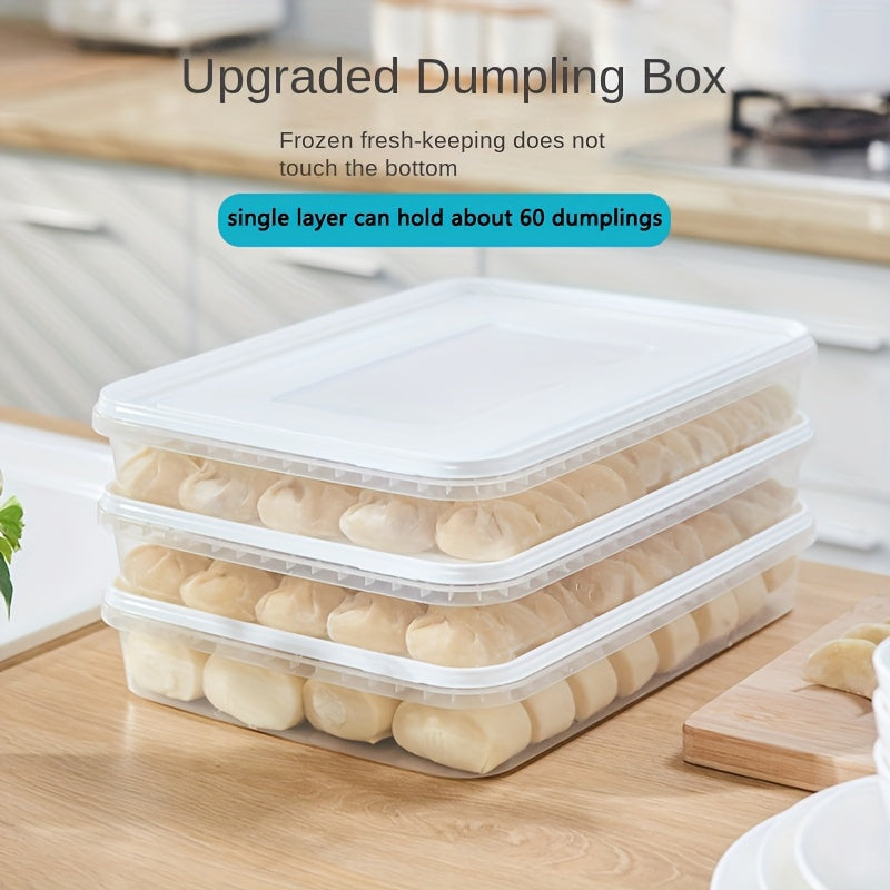 Extra Large Multi-Layer PVC Food Storage Container for Dumplings and Eggs Refrigerator Organizer