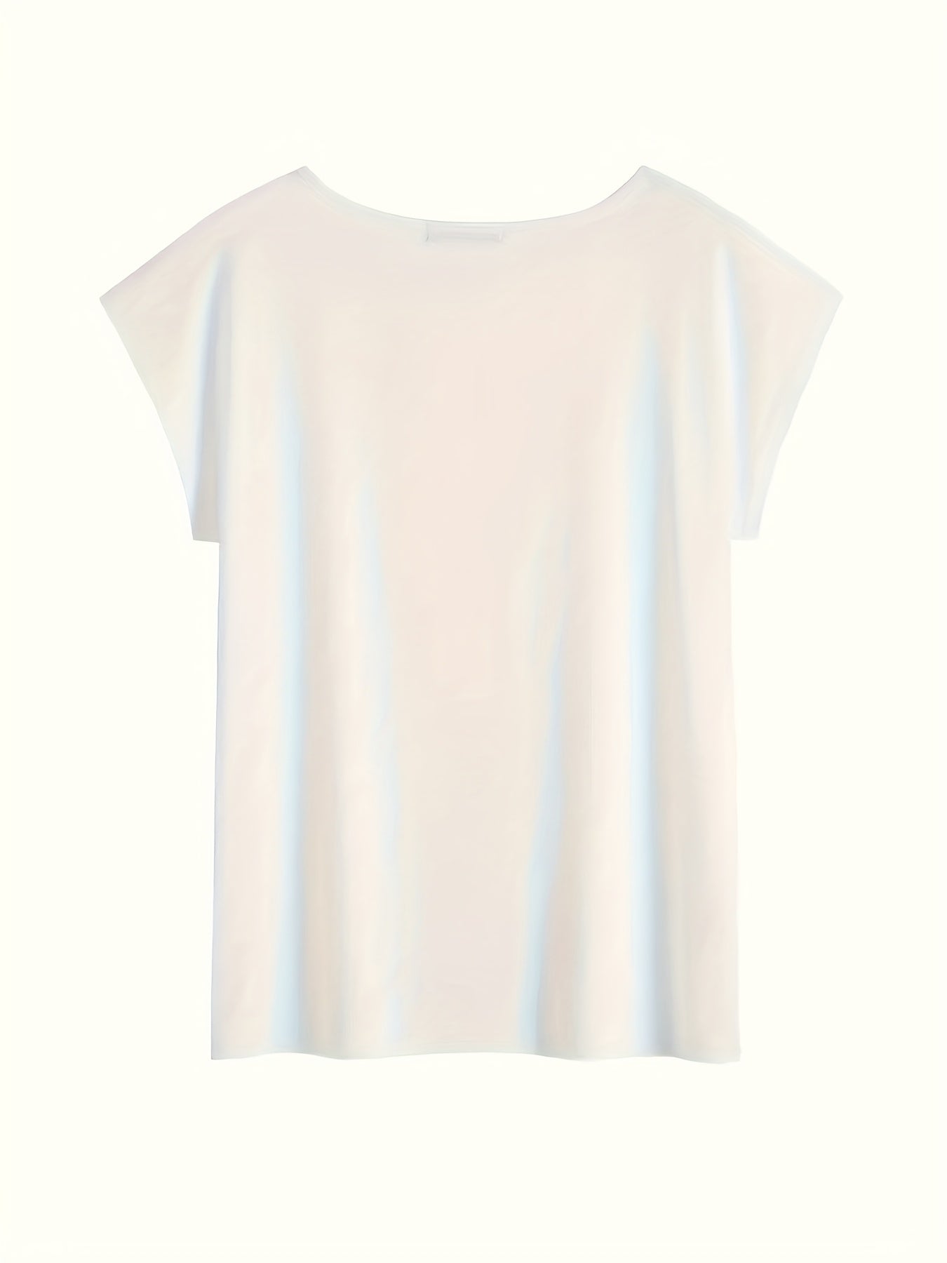 Women's V-Neck T-Shirts 2 Pack Short Sleeve Casual Tops Sun Moon Graphic White Black