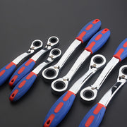 Juego de llaves de carraca universales de 7 piezas 8-19mm Herramienta de reparación de automóviles de metal