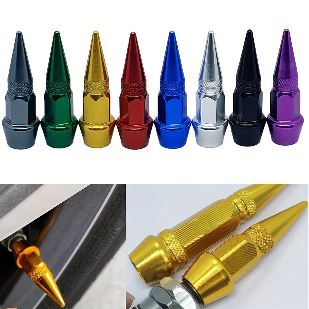 Pack de 4 tapas de polvo para válvula de rueda de aluminio para coches, camiones, bicicletas 45mm