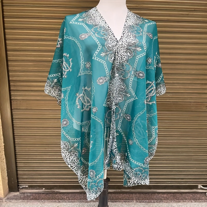 Women's Beach Towel Chiffon Shawl Lightweight Breathable Sun Protection