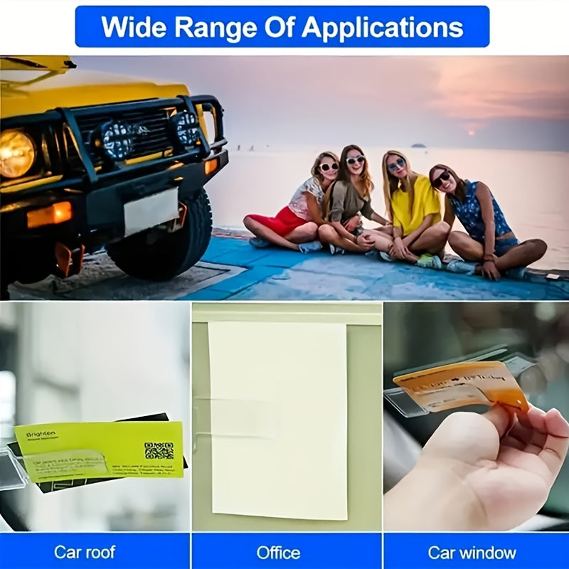 5Pcs Clear Plastic Car Storage Clips Dashboard Organizer for Bills and Receipts