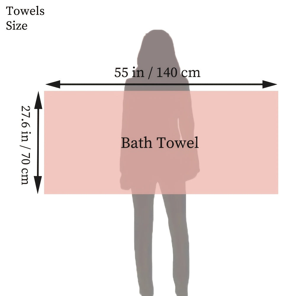 Juego de 2 toallas de baño de algodón 70x140cm de secado rápido y absorbentes con rayas para hogar, hotel, spa