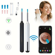 USB Rechargeable Ear Wax Removal Tool with Camera and Light for All Skin Types