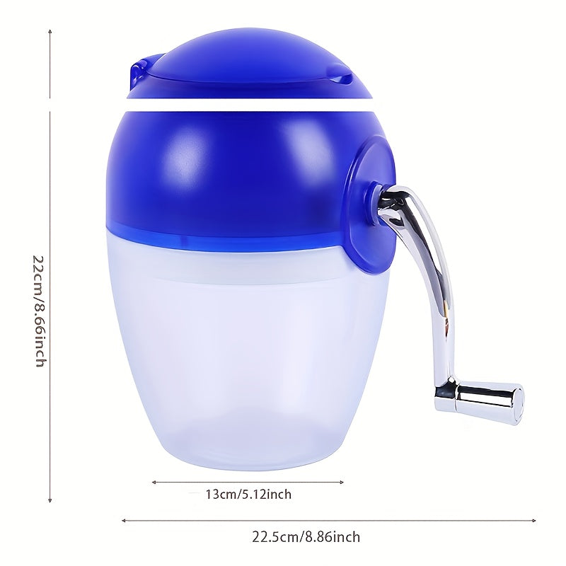 Qoʻlda ishlovchi muz maydalagich, uy uchun portativ plastik maydalagich