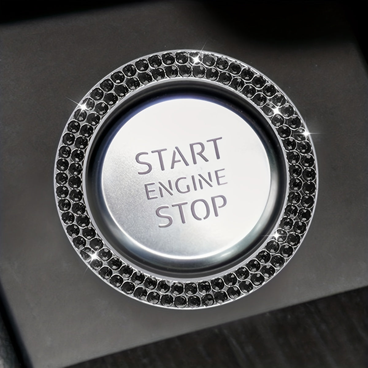 Универсальная крышка переключателя зажигания из сплава с камнями для украшения интерьера автомобиля