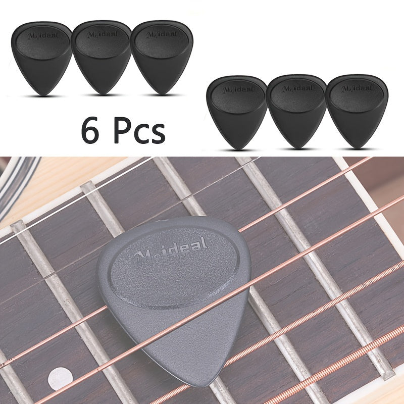 6/12/20 Pcs Guitar Picks ABS Anti-slip Particles 0.7mm Thickness Black