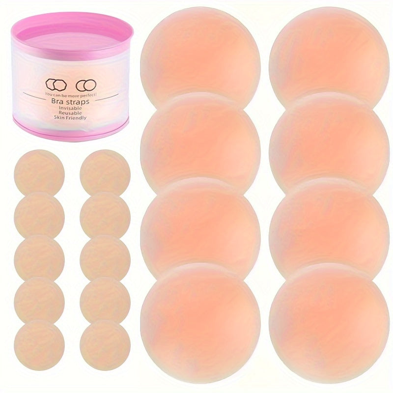 Self-Adhesive Silicone Nipple Covers 9 Pairs Invisible Strapless Breast Lift Women