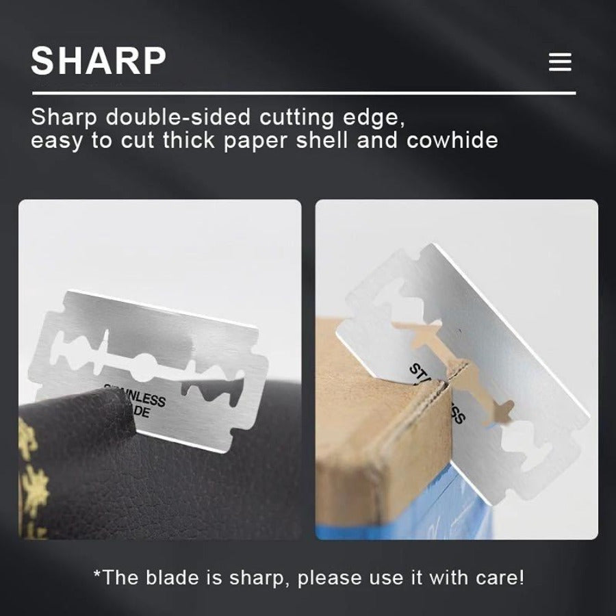 Men Stainless Steel Double Sided Razor Blades Pack of 10