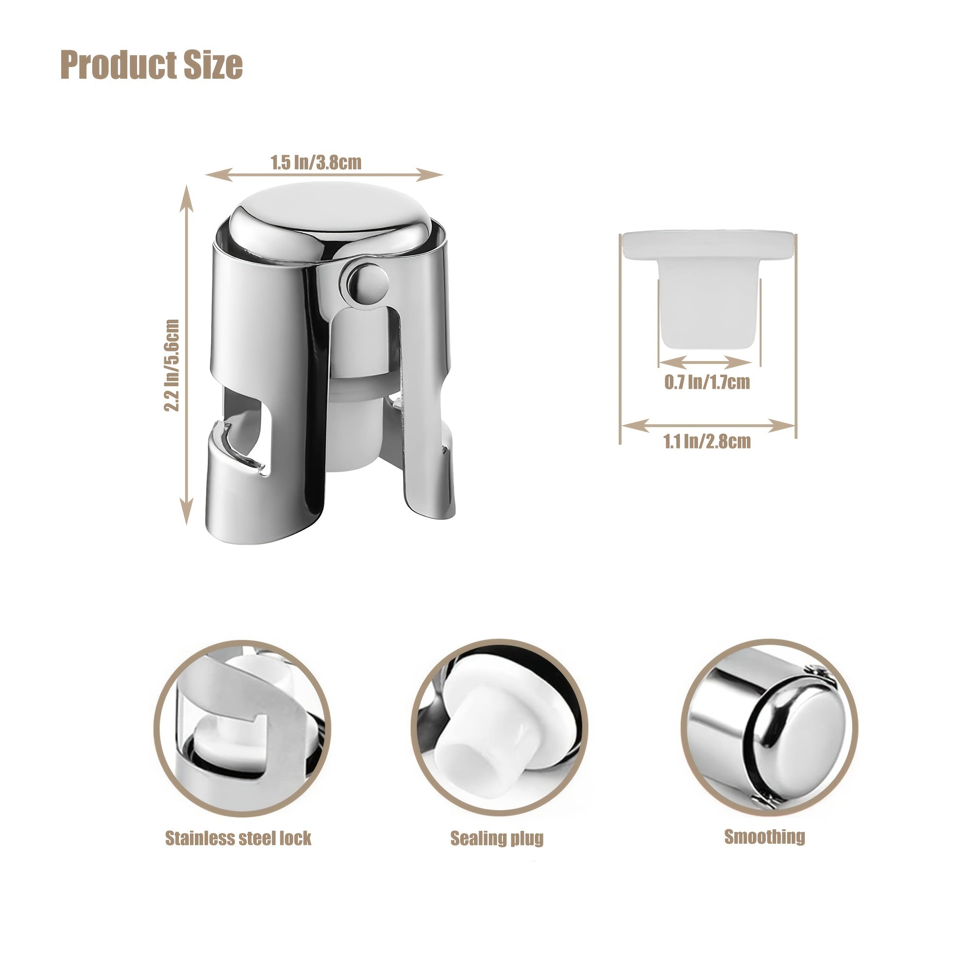 Naychali po'latdan yasalgan shampan to'plovchisi, vino saqlash uchun, 1 yoki 2 dona sovg'a to'plami