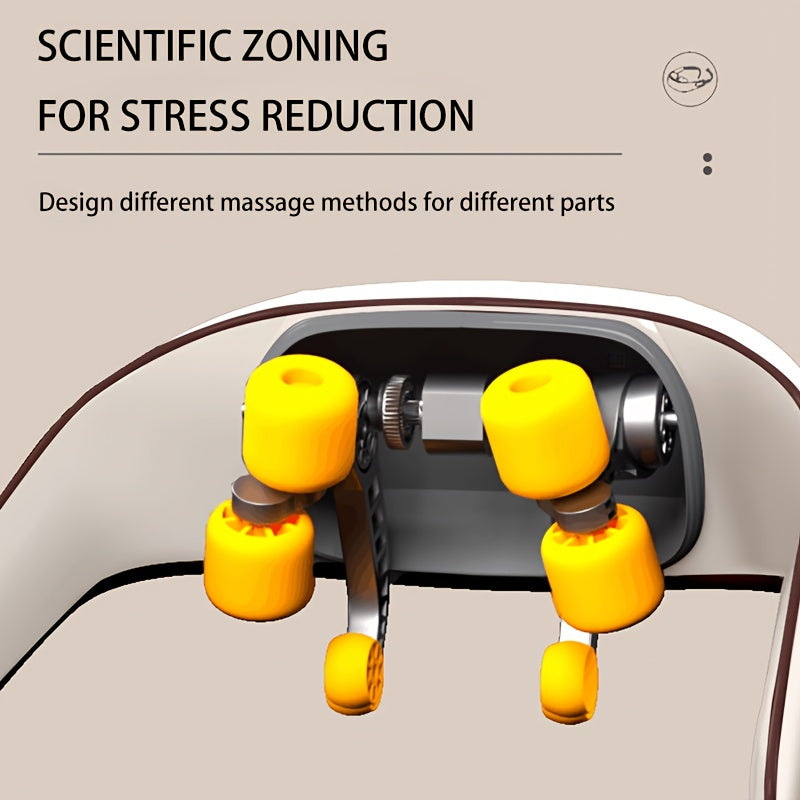 Yuqori sifatli litiy batareyasi bilan elektr bo'yin massajchisi, uzoq batareya umriga ega, yelka va bo'yin uchun bir vaqtning o'zida tugma bosish, haqiqiy so'rish.