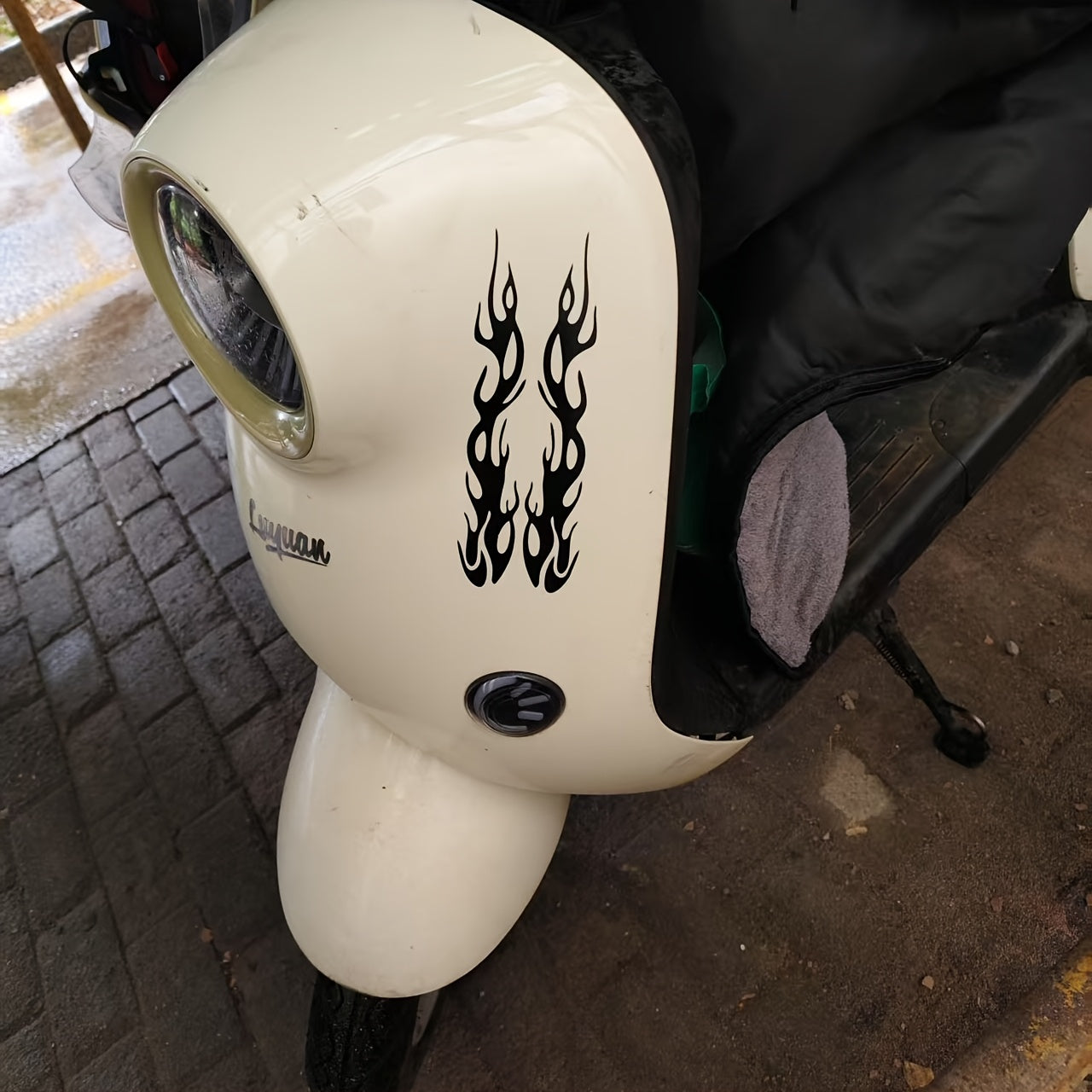 Отражающие цветные наклейки с пламенем для мотоциклетных виниловых наклеек