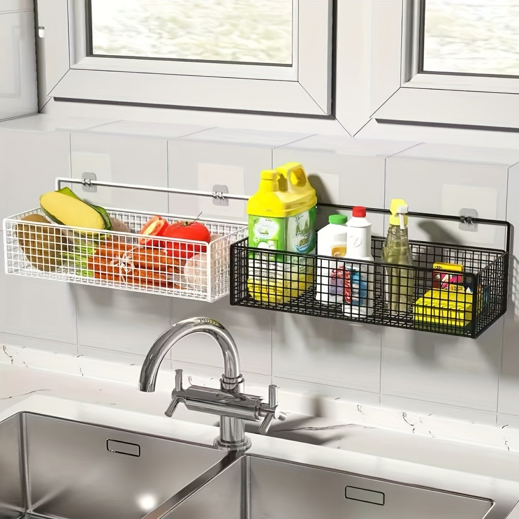 Silliq quyma temir oshxona saqlash tokchasi - Oddiy o'rnatish, teshik ochishga hojat yo'q, zamonaviy devorga o'rnatiladigan tashkilotchi, tartibsiz emas