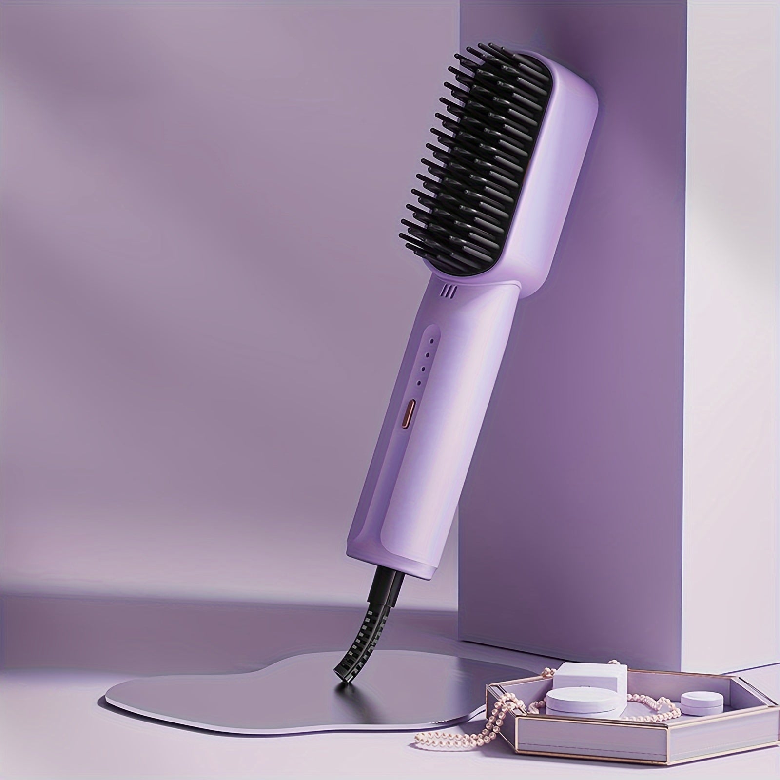 GENAI Portativ Soch Tizgich Tarak - Tez Isitish, Salbiy Ion Texnologiyasi, Barcha Soch Turlari, Sayohat Uchun Qulay