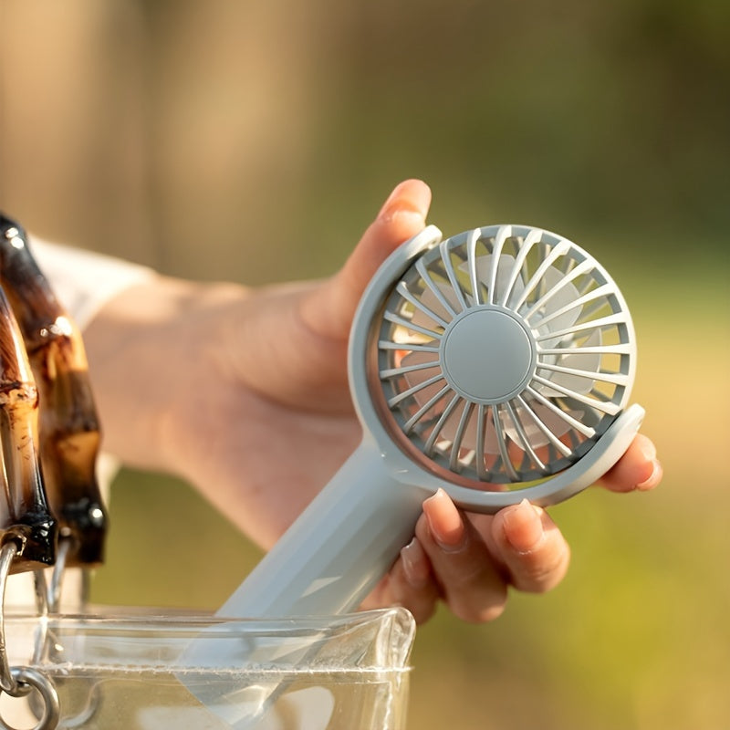 Portable Handheld Fan USB Rechargeable Small Compact Outdoor Use Large Wind Volume