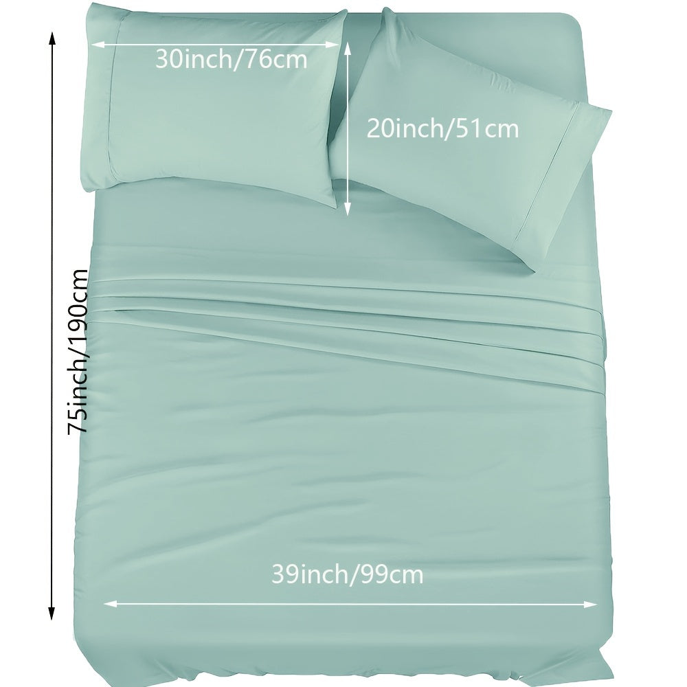Luxury Fitted Sheet Set with Wrinkle and Stain Resistant Deep Pocket Bedding for Bedroom or Hotel