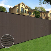 Encrypted Coffee Color Privacy Fence Net with Punched Holes and Reinforced Edges for Balcony and Outdoor Privacy